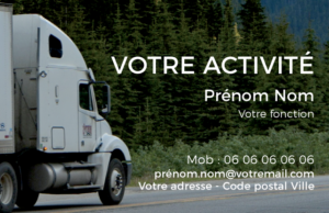 Carte de visite Chauffeur routier CV-B15236