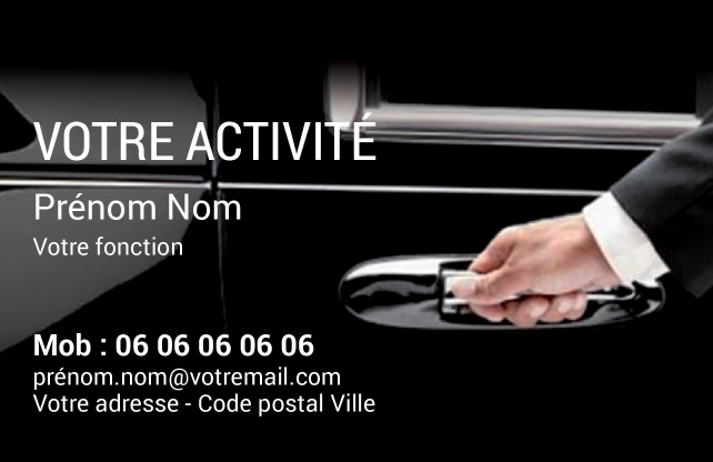 Carte de visite Chauffeur VTC CV-B15226