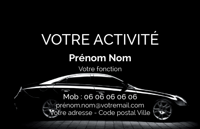Carte de visite Chauffeur VTC CV-B15233