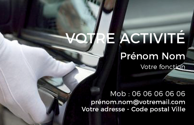 Carte de visite Chauffeur VTC CV-B15236