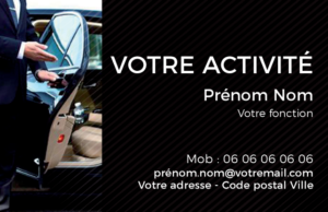 Carte de visite Chauffeur VTC CV-B15236
