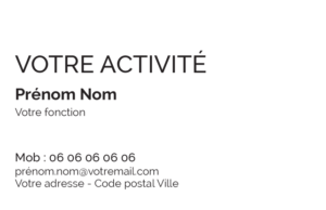 Carte de visite Chauffeur VTC CV-B15318