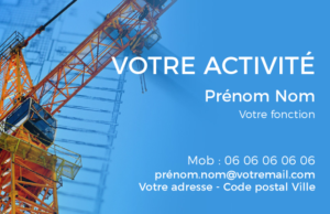 Carte de visite Chef de chantier CV-B15236