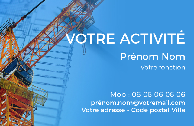Carte de visite Chef de chantier CV-B15236