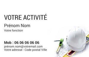 Carte de visite Chef de chantier CV-B15316