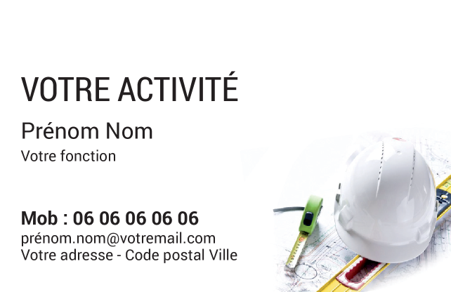 Carte de visite Chef de chantier CV-B15316