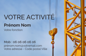 Carte de visite Chef de chantier CV-B15318