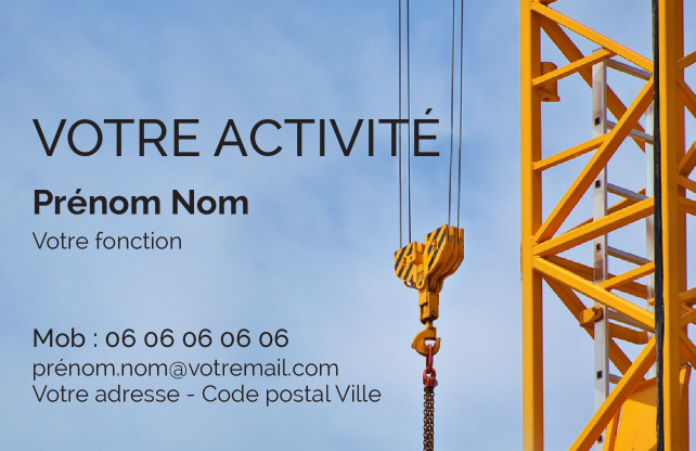 Carte de visite Chef de chantier CV-B15318