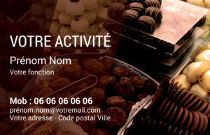 Carte de visite Chocolatier CV-B15226