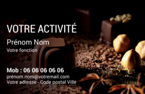 Carte de visite Chocolatier CV-B15226