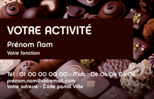 Carte de visite Chocolatier CV-B15230