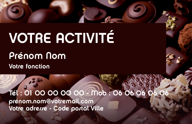 Carte de visite Chocolatier CV-B15230