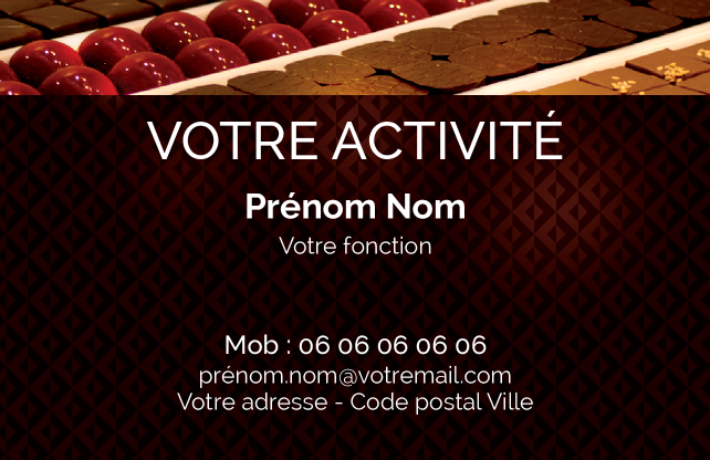 Carte de visite Chocolatier CV-B15233