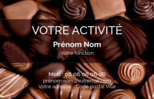 Carte de visite Chocolatier CV-B15233