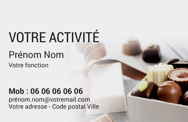 Carte de visite Chocolatier CV-B15316
