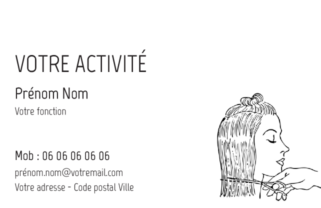 Carte de visite Coiffeur CV-B15228