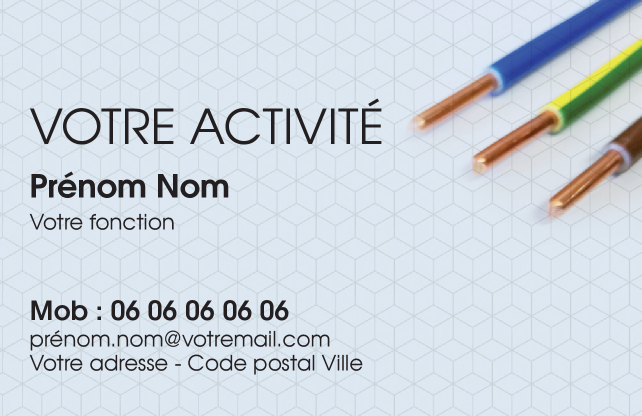 Carte de visite Electricien CV-B15224