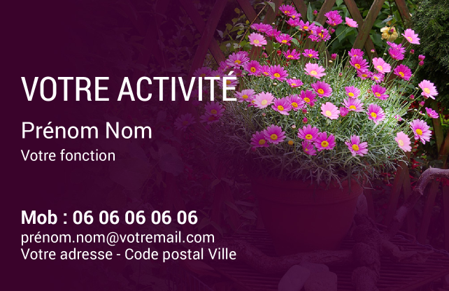 Carte de visite Fleuriste CV-B15226