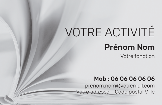 Carte de visite Librairie CV-B15238