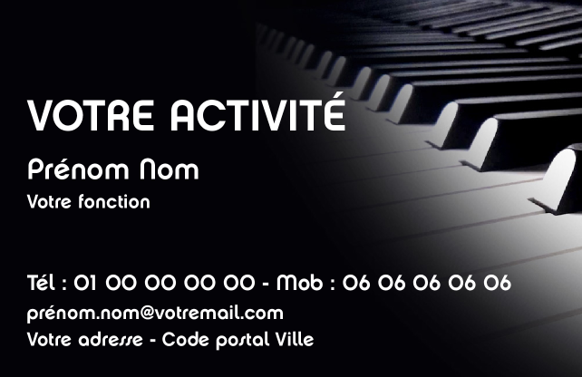 Carte de visite Musique CV-B15230