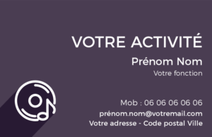 Carte de visite Musique CV-B15236