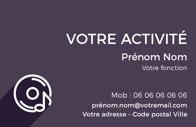 Carte de visite Musique CV-B15236