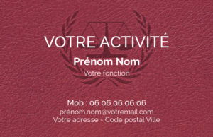 Carte de visite Notaire CV-B15233