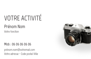Carte de visite Photographe CV-B15228