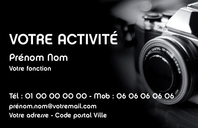 Carte de visite Photographe CV-B15230