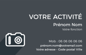 Carte de visite Photographe CV-B15236