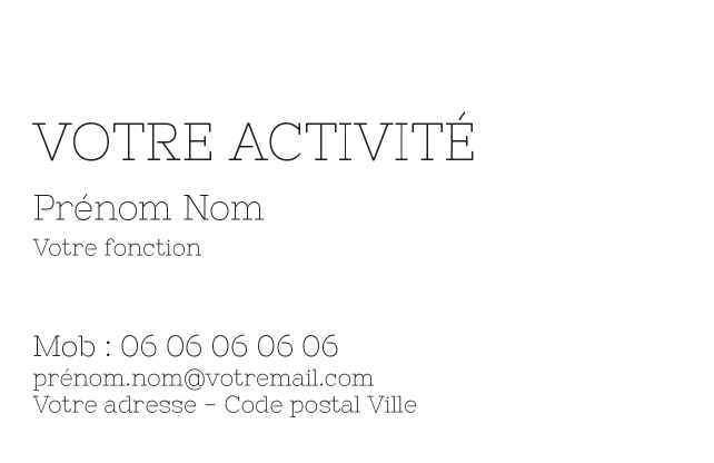 Carte de visite Plombier CV-B15225