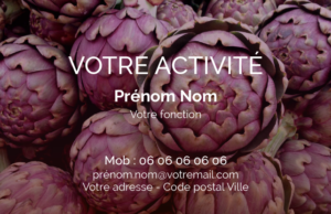 Carte de visite Primeur CV-B15233