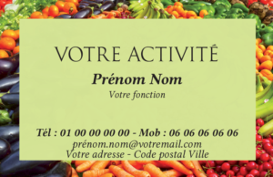 Carte de visite Primeur CV-B15235
