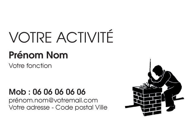 Carte de visite Ramoneur CV-B15224