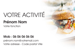 Carte de visite Restaurant burger CV-B15224