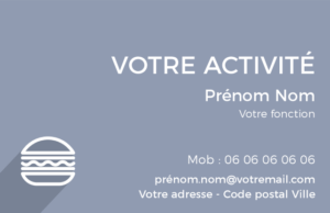 Carte de visite Restaurant burger CV-B15236