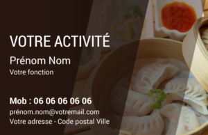 Carte de visite Restaurant chinois CV-B15226