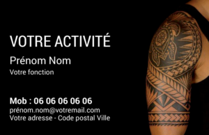 Carte de visite Tatoueur CV-B15226