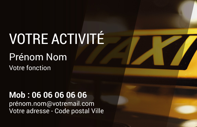 Carte de visite Taxi CV-B15226