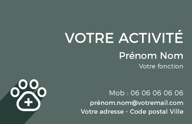 Carte de visite Vétérinaire CV-B15236