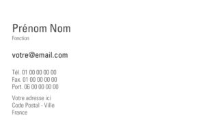 Carte de visite - Ref CV-A10264