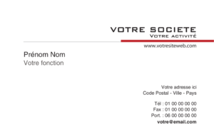 Carte de visite grand format - Ref CV-D11380