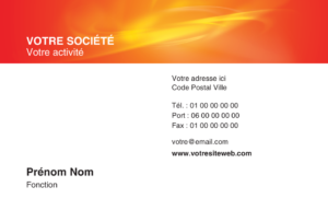 Carte de visite grand format - Ref CV-D11386