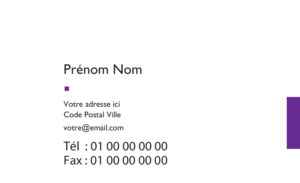 Carte de visite - Ref CV-A13442