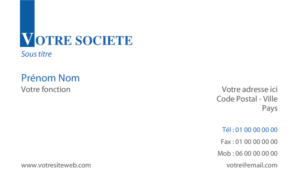 Carte de visite - Ref CV-A13444