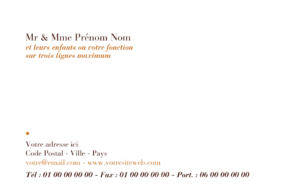 Carte de visite grand format - Ref CV-D242