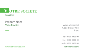 Carte de visite - Ref CV-A3831
