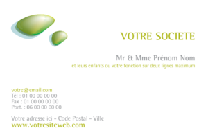 Carte de visite grand format - Ref CV-D4125