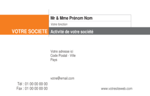 Carte de visite grand format - Ref CV-D4588