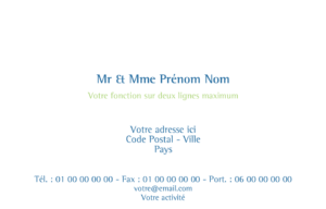 Carte de visite grand format - Ref CV-D4593